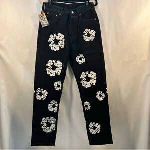 Levi’s 501 x Denim Tears Cotton Wreath black jeans 28x32 button fly straight NEW